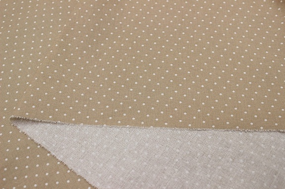 Бязь "Очень мелкий горох на песочном", СОРТ2, ш.1.5м, хлопок-100%, 142гр/м.кв