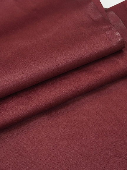 Сатин цв.Темный бордово-терракотовый, СОРТ2, ш.2.2м, хлопок-100%, 135гр/м.кв
