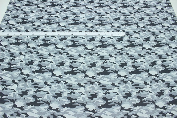 Бязь "Камуфляж" цв.серый, ш.1.5м, хлопок-100%, 120гр/м.кв