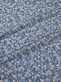 Штапель "Садовая гвоздичка" цв.серо-голубой джинс, ш.1.45м, вискоза-100%, 90гр/м.кв