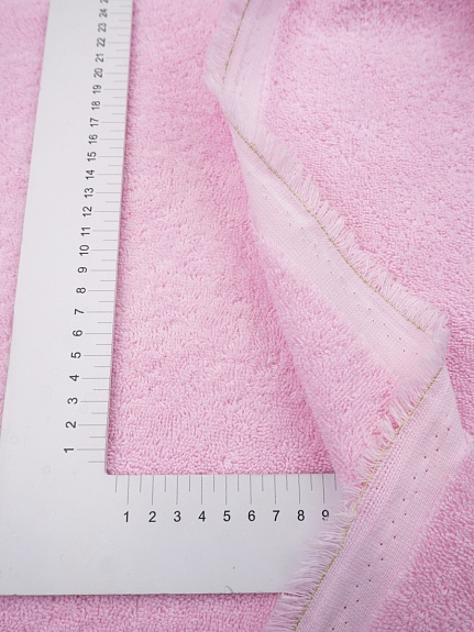 Махровая ткань Люкс цв.Светло-розовый, ш.1.55м, хлопок-100%, 550гр/м.кв