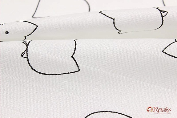 Муслин двухслойный "Котики", ш.1.35м, хлопок-100%, 100гр/м.кв