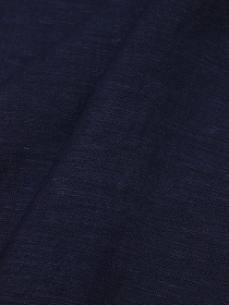 Лен с вискозой с эффектом мятости цв.Темный чернильно-синий, СОРТ2, ш.1.45м, лен-53%, вискоза-47%