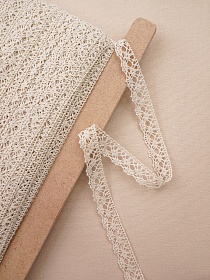 Кружево цв.бежево-молочный, ш.20мм, хлопок-90%, п/э-10%, рис.015/2