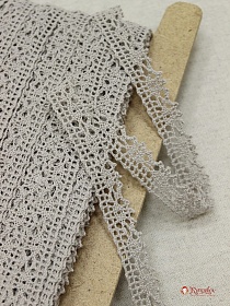 Кружево цв.темно-бежевый-2, ш.18мм, хлопок-90%, п/э-10%, рис.017/5