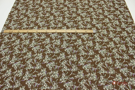 Штапель "Полевая нежность" цв.коричневый хаки, СОРТ2,  ш1.45м, вискоза-100%, 100гр/м.кв 