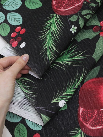 Рогожка "Гранатовый сад", ш.1.5м, хлопок-100%, 165гр/м.кв