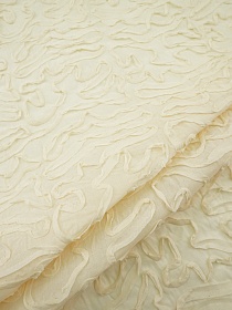 Шитье аппликация 3D "Ниагара" цв.суровый, ш.1.5м (выш.ч.1.3м), хл-100%, батист, 75гр/м.кв