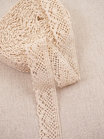 Кружево цв.суровый, ш.30мм, хлопок-100%, 10м, рис.111/3