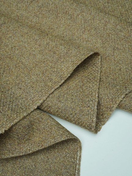 Шерсть пальтово-костюмная Твид цв.Оливково-песочный, ш.1.5м, шерсть-50%, п/э-50%, 370гр/м.кв
