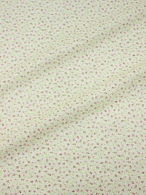 Импорт. хлопок (ситец) "Очень мелкие малиновые цветы на молочном", ш.1.55м, хлопок-100%, 80гр/м.кв