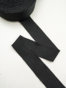 Лента киперная цв.черный, 40мм, хлопок-90%, п/э-10%