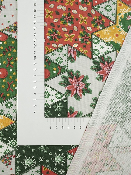 Рогожка "Новогодняя звезда", ш.1.5м, хлопок-100%, 180гр/м.кв