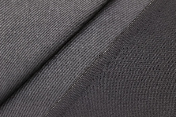 Мерный лоскут(ткань в отрезах) - Джинс с ворсом цв.Темный кофейно-серый, ш.1.5м, хлопок-100%, 330гр/