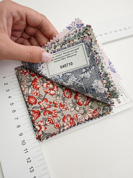 Комплект образцов "Импортный хлопок: цветочный дизайн" №1