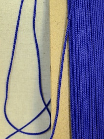 Шнур цв.Темный василек, ш.3мм, хлопок-100%