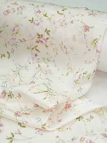 Вискозный атлас (Digital) "Нежная симфония" цв.светлый персик, ш.1.45м, вискоза-100%, 115гр/м.кв