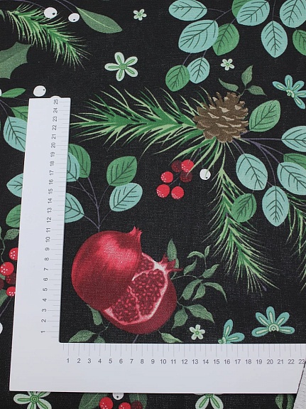 Рогожка "Гранатовый сад", ш.1.5м, хлопок-100%, 165гр/м.кв