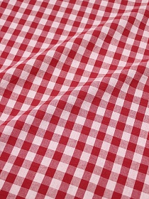 Вареный (стираный) хлопок "Клетка (1.0*1.0см)" цв.красно-бордовый, ш.2.5м, хл-100%, 110гр/м.кв