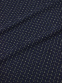 Пестрядь "Болотно-зеленая клетка (12*12мм) на чернильном", ш.1.45м, хл-85%, п/э-15%, 140гр/м.кв