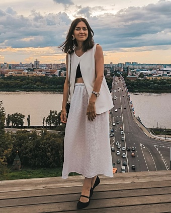 Юбка на резинке из шитья "Цветочное"