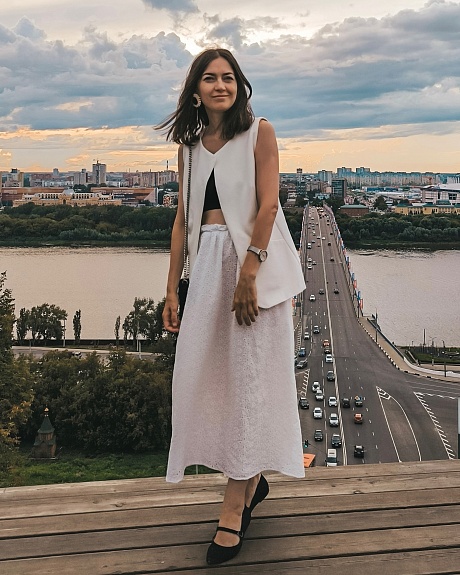 Юбка на резинке из шитья "Цветочное"