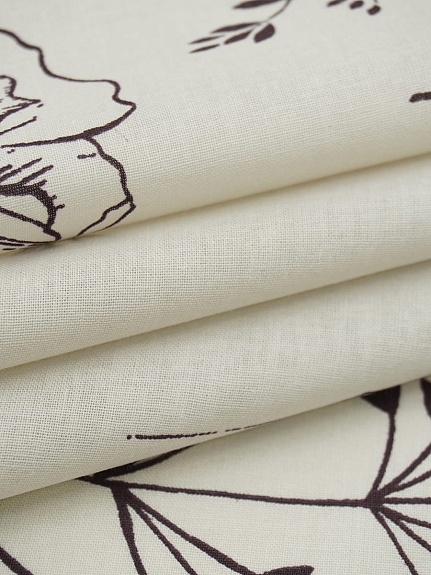 Поплин "Цветалина" цв.св.бежево-серый, (комп), ш.2.2м, хлопок-100%, 110гр/м.кв