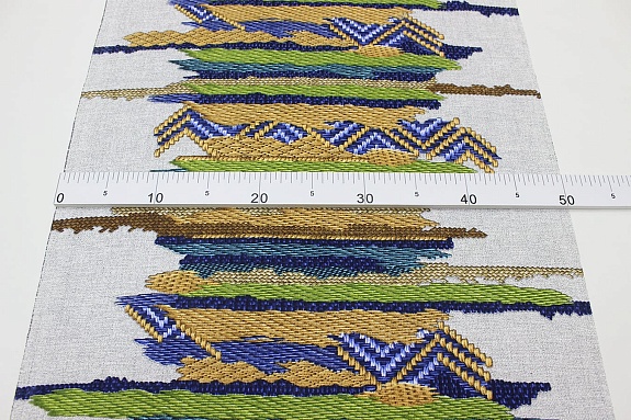 Дорожка "Цветное плетение на сером меланже", ш.0.5м, хлопок -100%, 228гр/м.кв