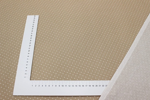 Бязь "Очень мелкий горох на песочном", СОРТ2, ш.1.5м, хлопок-100%, 142гр/м.кв