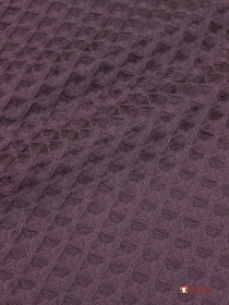Вафельное премиум-полотно "Бохо" цв.темный коричнево-лиловый , ш.1.5м, хл-100%, 240гр/м.кв