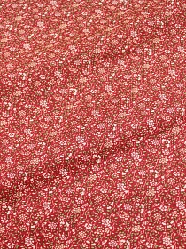 Импорт. хлопок (ситец) "Ульяна" цв.темно-красный терракот, ш.1.45м, хлопок-100%, 90гр/м.кв