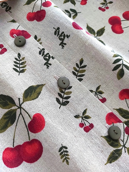 Платье из полульна "Садовые вишенки"