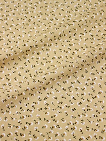 Штапель "Любавин цвет на песочно-желтом", ш.1.43м, вискоза-100%, 90гр/м.кв