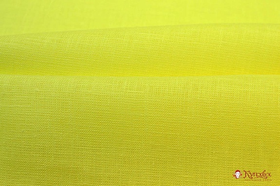 Лен костюмный цв.Лимон, ш.1.5м, лен-100%, 190гр/м.кв