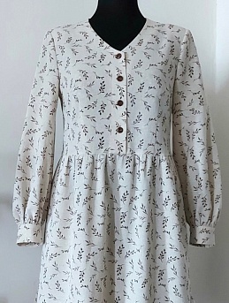 Платье из полульна "Осенние дуновения"