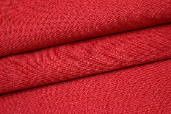 Лен костюмный цв.Красный с малиновым оттенком, СОРТ2, ш.1.5м, лен-100%, 250гр/м.кв