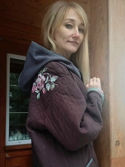 Пальто из хлопка крэш и сатина