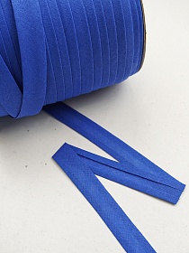 Косая бейка цв.Василек, ш.15мм, хлопок-100%