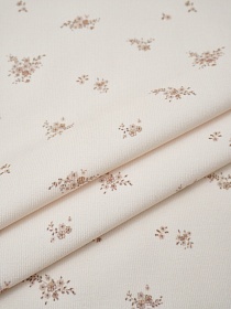 Микровельвет Цифр.печать "Скромный нюанс" цв.молочно-бежеый, ш.1.5м, хлопок-100%, 135гр/м.кв