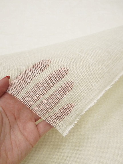 Лен декоративный Сетка цв.Шампань, ш.1.45м, лен-100%, 120гр/м.кв
