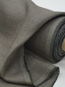Лен костюмный с умягчением цв.Кофейно-серый, ш.1.5м, лен-100%, 190гр/м.кв