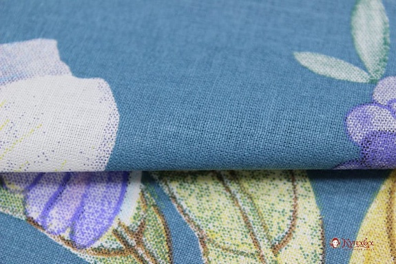 Перкаль "Каролина" цв.морская волна, ш.2.2м, хлопок-100%, 110гр/м.кв