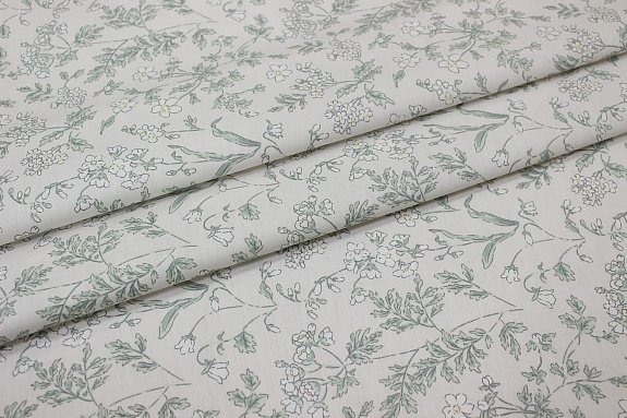 Сатин "Нежное настроение" цв.бл.бежево-серый, ш.2.35м, хлопок-100%, 110гр/м.кв