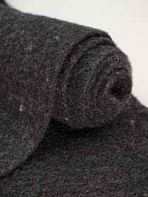 Шерстепон иглопробивной цв.темный графит, шерсть-30%, п/э-70%, ш.1.5м, 150гр/м.кв