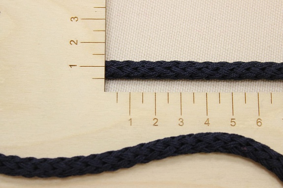 Шнур цв.чернильно-синий, 8мм, хлопок-100%