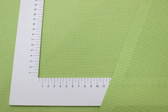 Вафельное полотно цв.Салатовый, ш.1.5м, хлопок-100%, 150гр/м.кв