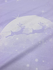 Перкаль "Рождественский сон" цв.сиренево-голубой, СОРТ2, ш.2.2м, хлопок-100%, 110гр/м.кв