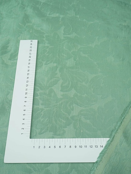 Лен с вискозой жаккард "Севилья" цв.зеленый, ш.1.6м, лен-48%, вискоза-52%, 160гр/м.кв