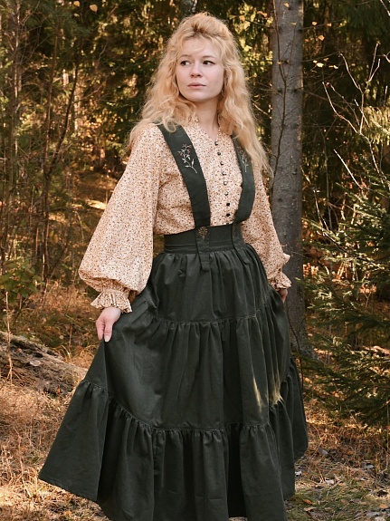 Блуза из импортного хлопка и сарафан из микровельвета