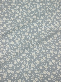 Муслин Премиум двухслойный гладкий "Нежные грезы" цв.серо-голубая дымка, ш.2.5м, хл-100%, 130гр/м.кв